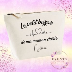 Pochette/ Trousse toilette personnalisée (grande)